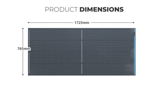 KickAss 12V 250W Fixed Solar Panel, Glass Roof Top