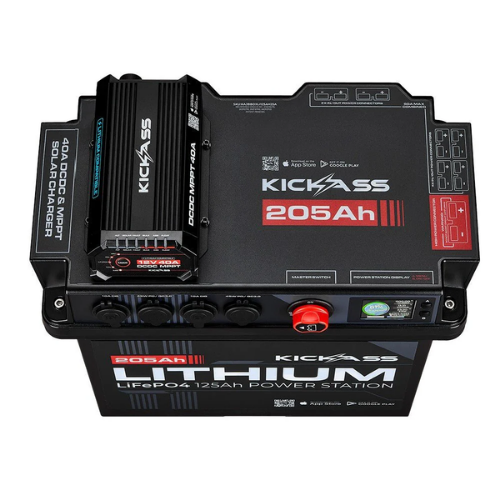 KickAss Smart 205Ah Lithium Battery Box Power Station with 40A DCDC Charger + Integrated Bluetooth