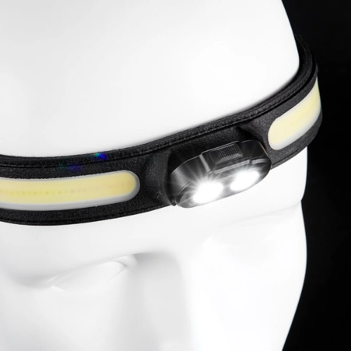 KickAss Premium Rechargeable 3-In-1 Head Torch with Motion Sensor