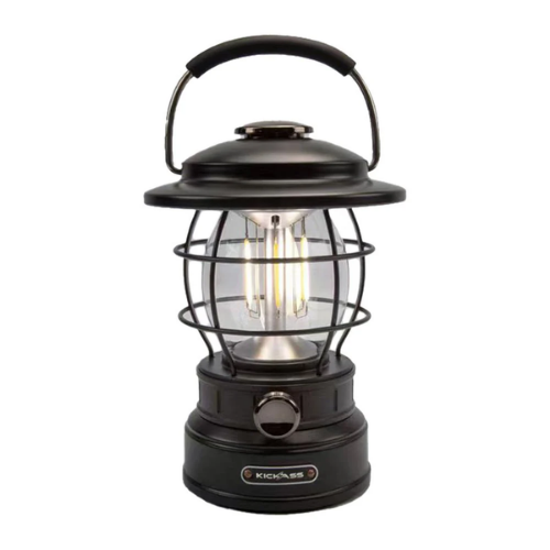 KickAss Vintage Camping Lantern - Black