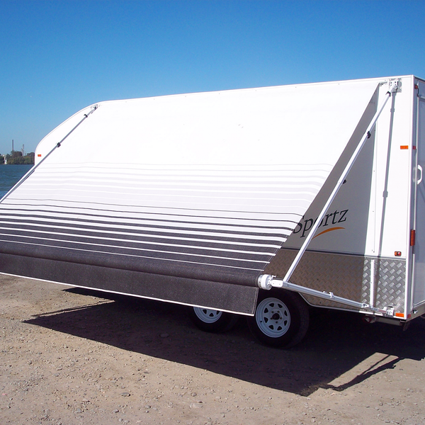 Aussie Traveller Sunburst Eclipse Roll Out Awning Short Frameset - White