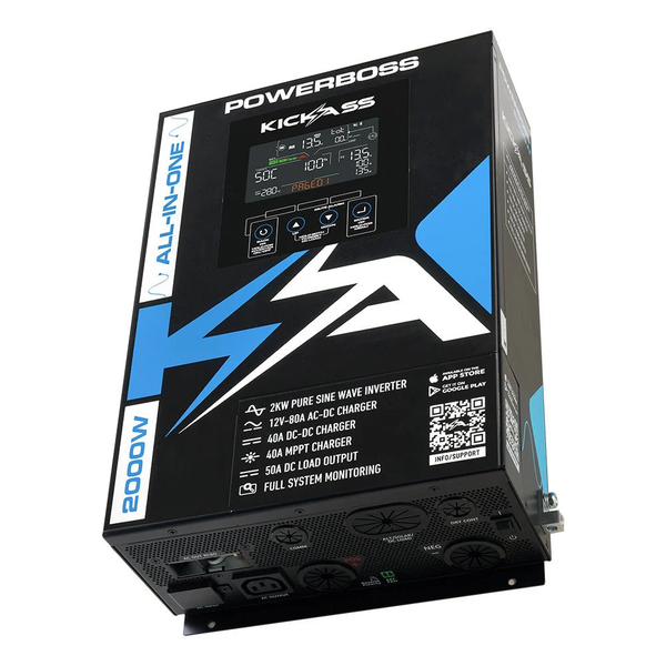 KickAss PowerBoss Canopy Base Kit with 230Ah Slimline Lithium Battery & Remote Display