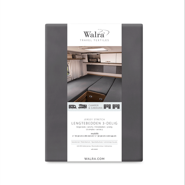 Walra 3Pcs bed Fitted sheet - Anthracite