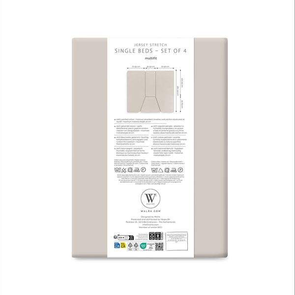 Walra 4Pcs bed Fitted sheet - Sand