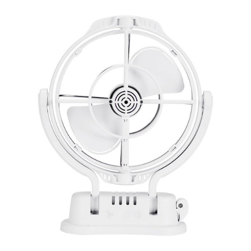KickAss 12V / 24V 360°, 3 Speed Caravan Fan - White