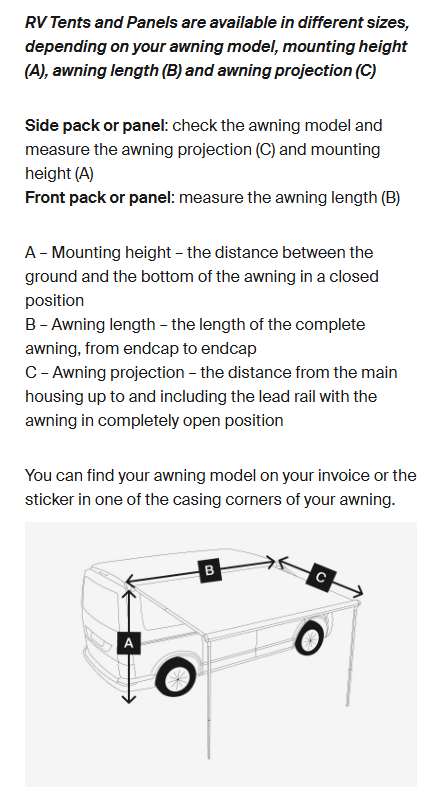 Thule Rain Blocker 2.5m Side For 1200 Bag Awning