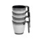 Flamefield Stacking Mugs - Granite Grey - 4 Piece Set