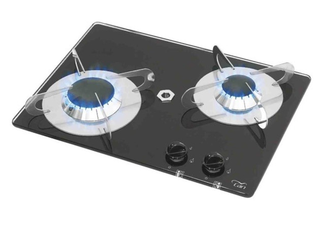 CAN 2 Burner Gas Hob - Crystal Finish