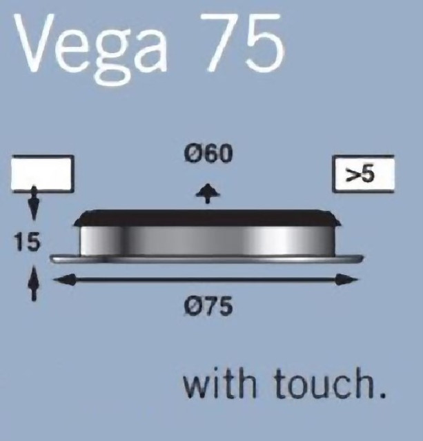 Vega Interior LED 12V Matt Chrome Touch Control 21SMD