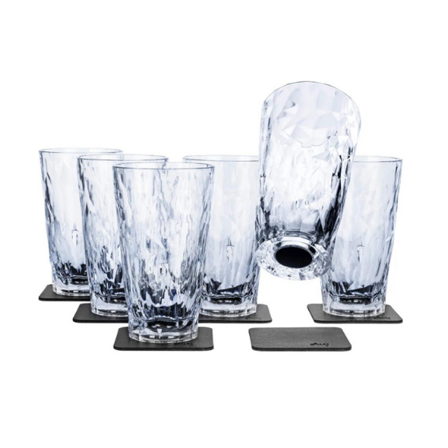 Silwy Magnetic Plastic Glass - Longdrink - 6pack