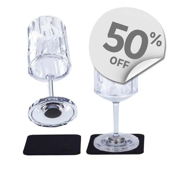 Silwy Magnetic Plastic Glass - Wine Classic - 2Pk
