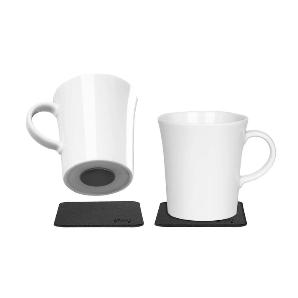 Silwy Porcelain Magnetic Handle Cups (pads in black)