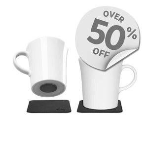 Silwy Porcelain Magnetic Handle Cups (pads in black)