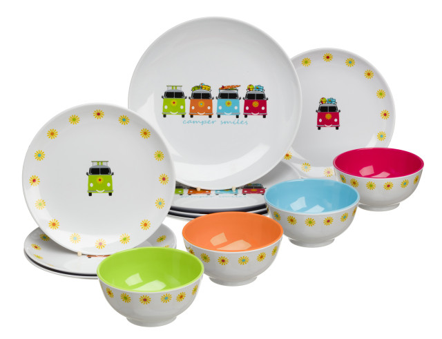 Flamefield 13pcs Dinner set - Happy Campers