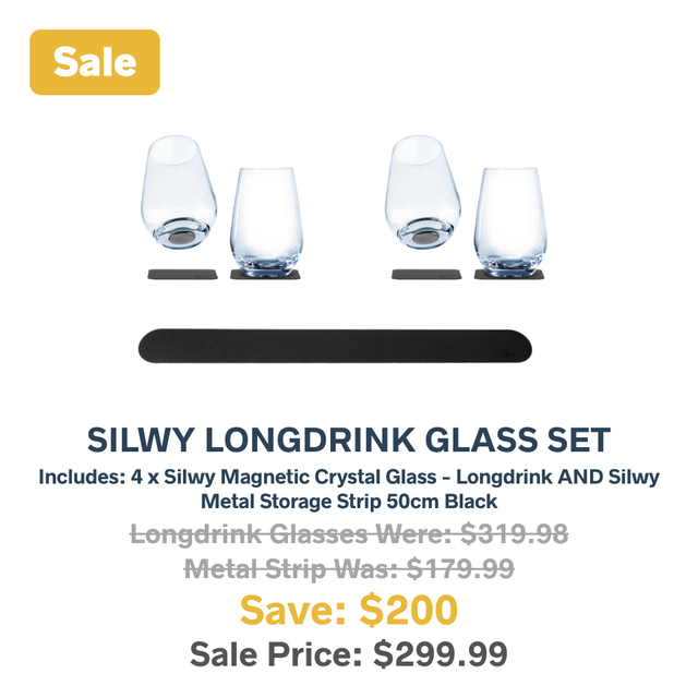 Silwy Magnetic Crystal Longdrink Glass Set