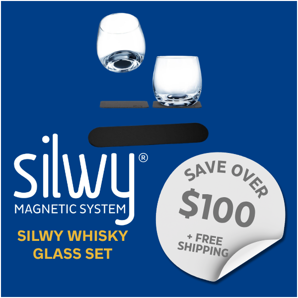 Silwy Magnetic Crystal Whisky Glass set