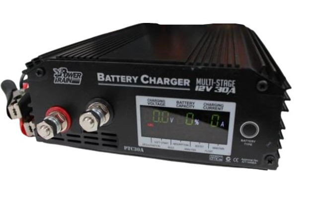 Power Train 30 Amp 6/12/24V Auto 8 Stage Battery Charger