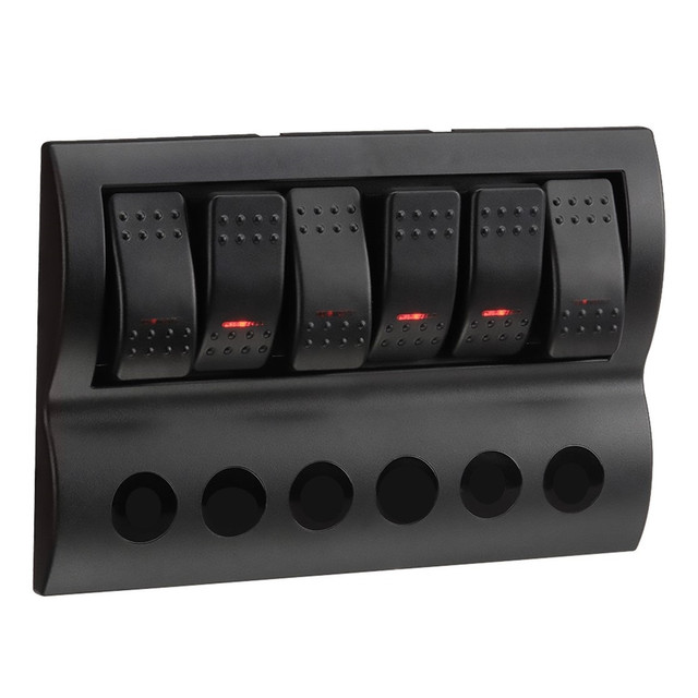 6 Way LED Switch Panel - Fuse Protection