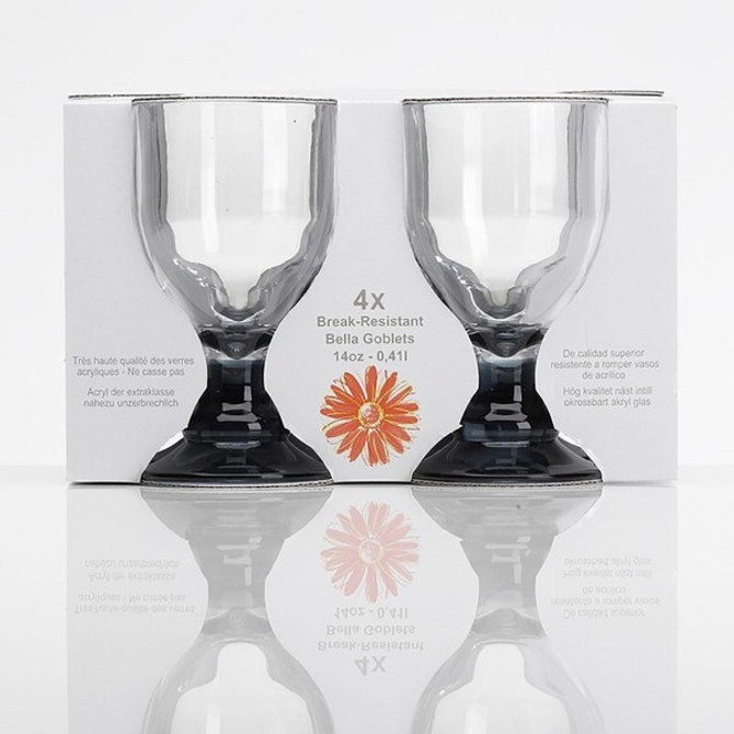 Bella Goblet - Smoked Grey (4pk)