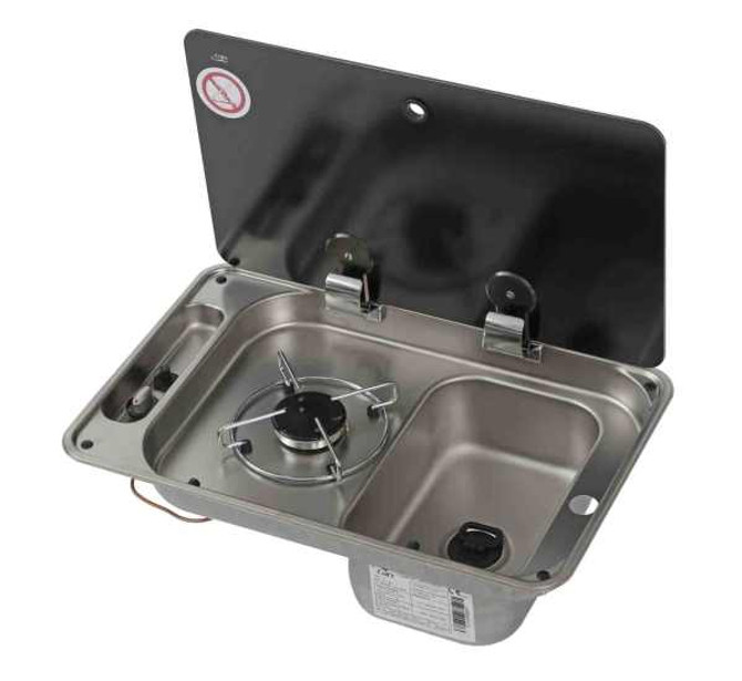 CAN Single Burner Gas Hob & RH Sink