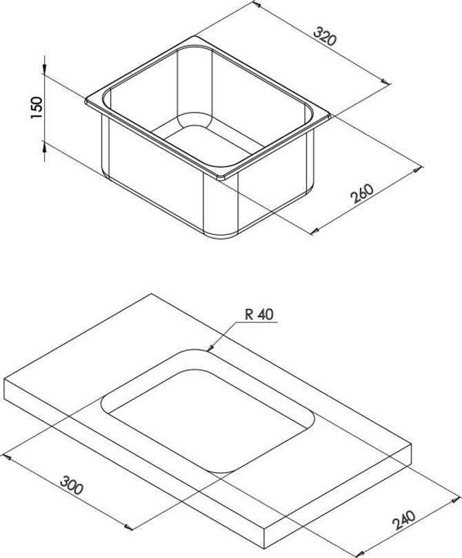 CAN Rectangular Stainless Steel Sink