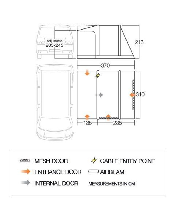 Vango Kela V Std Driveaway Inflatable Awning