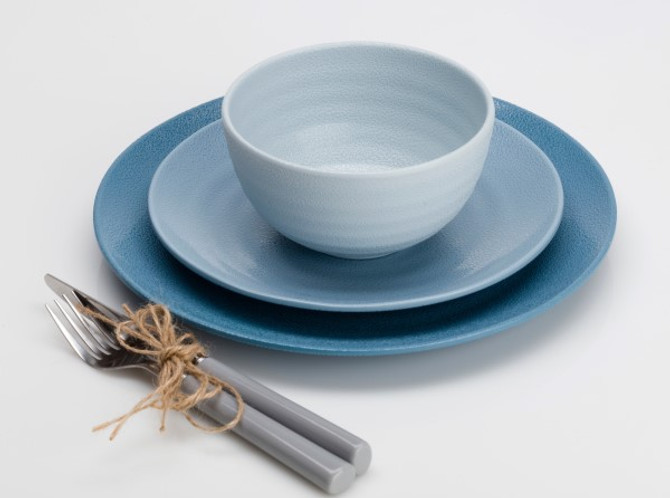 Dinner Set - Shades Of Blue - 12 Piece Set