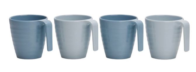 Stacking Mugs - Shades Of Blue - 4 Piece Set