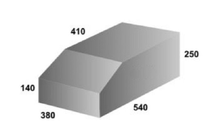 Water Tank - 40 Litre - 540 x 380 x 250/140 (Refer Diagram)