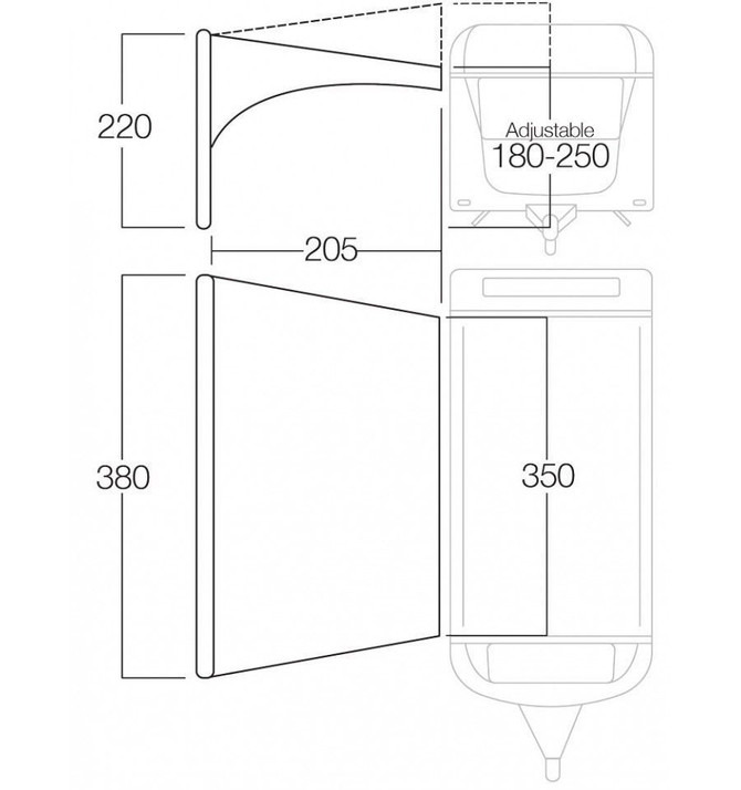 AirBeam Sky Canopy For Caravan & Motorhomes 2.5M