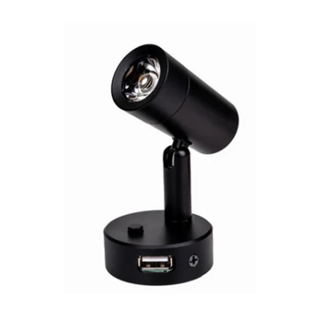 MiniTube D4 LED 10-30V Light With USB - Black