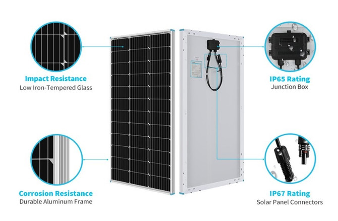 Solar Panel 100W (780 x 676 x 35mm)