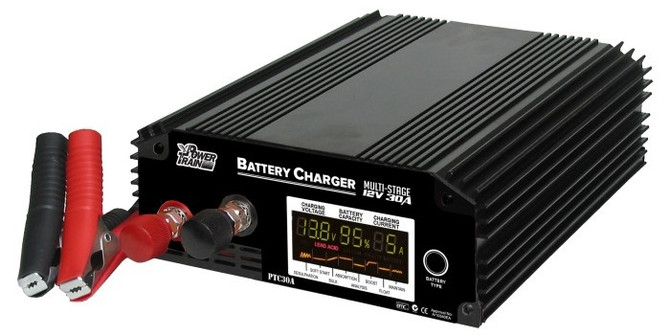 Power Train 30 Amp 6/12/24V Auto 8 Stage Battery Charger