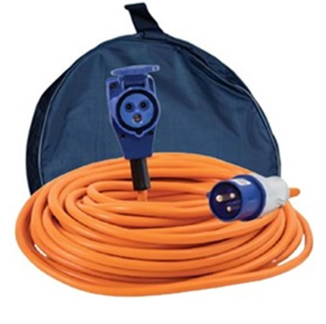 Mains Power Lead 25M Right Angle & Carry Bag