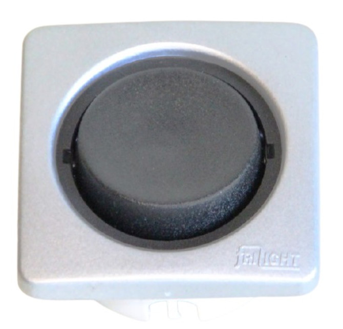 Single Wall Switch - Matt Silver/Black