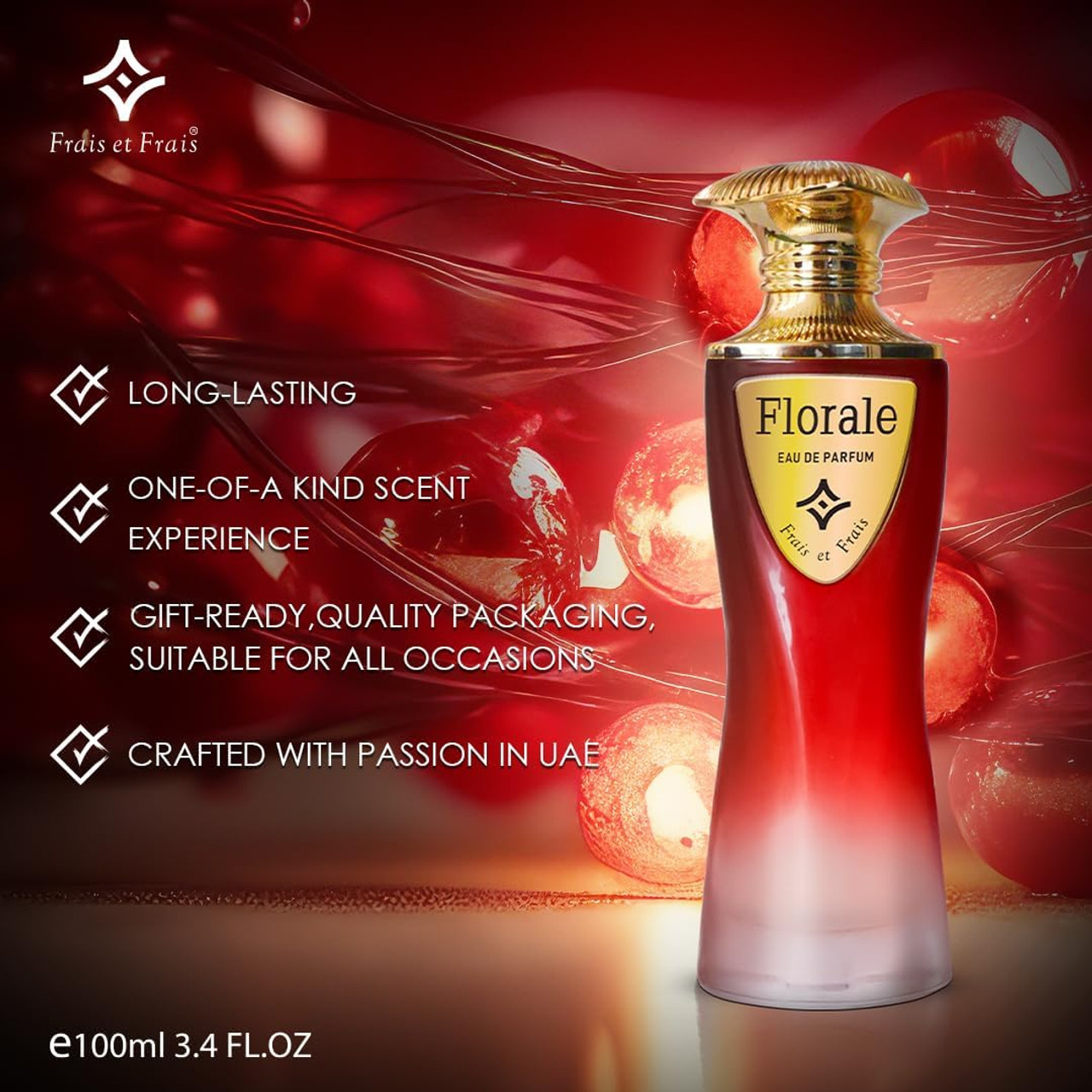 Florale Perfume 100ML - EDP - Unisex Woody-Spicy Fragrance with Cardamom, Iris & Sandalwood