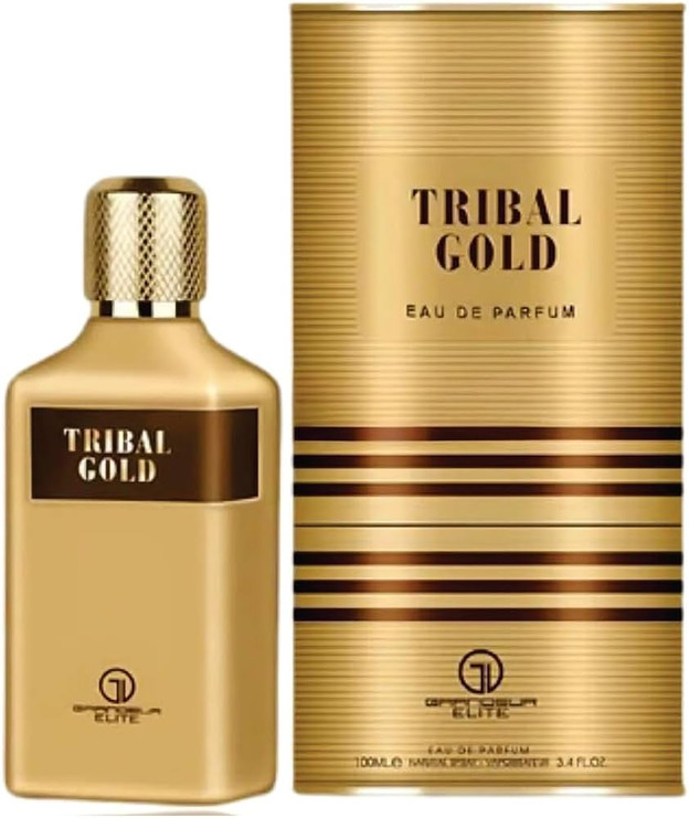 Grandeur Tribal Gold 100ml  EDP Spray Men Sealed ELIXIR Honey Mint Tobacco