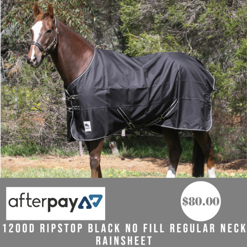 1200D Ripstop Black No Fill Regular Neck Rainsheet