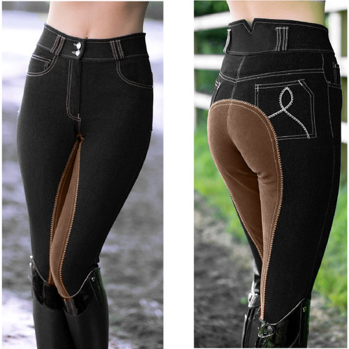 Horse Riding Pants Women Equestrian Clothes Sets Full Seat Silicone Horseback  Riding Breeches with Pockets Sexy Zipper Top Tight