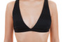 BETTINIS Modern Triangle Top in Black Rib