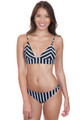 TORI PRAVER Daniella Banded Tri Top in Black Sands