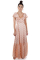 MILA THE LABEL Gaya Maxi Dress in Polka Dot Salmon