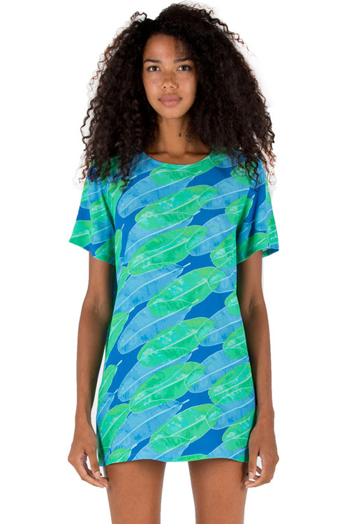 SAPIA SIMONE Bea Dress in Sea Leaves - Vida Soleil