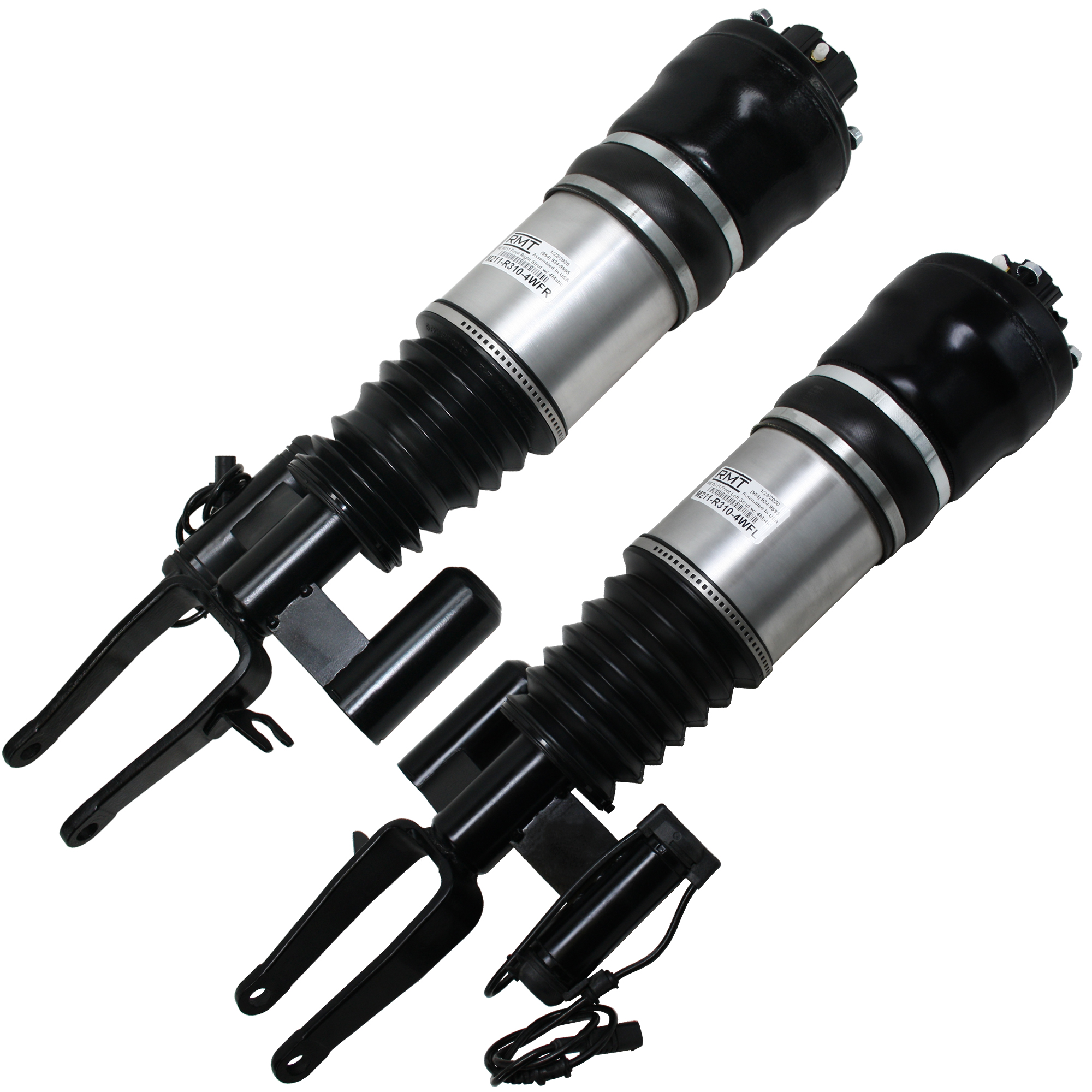 Mercedes-Benz E-Class W211 2003-2009 4MATIC AWD AIRMATIC Front Left & Right  OEM Rebuild Suspension Air Struts - Pair (2113209513 , 2113209613)