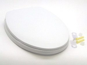 Toto SS114#01 Elongated Front Toilet Seat with Lid and Soft 
Close in Cotton