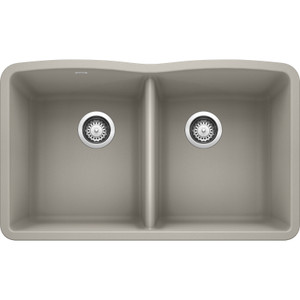 BLANCO 442747 DIAMOND EQUAL DOUBLE BOWL - CONCRETE GRAY