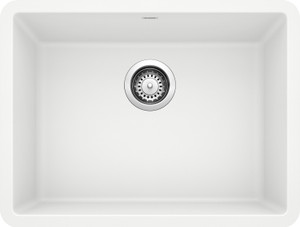 BLANCO 522414 Precis 24" Single Bowl-White Sink, 23.44" L X 17.75" W for 27" Cabinet