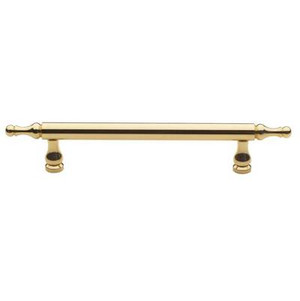 BALDWIN 4476.030.BIN SPINDLE CABINET PULL 4" CTC IN POLISHED BRASS