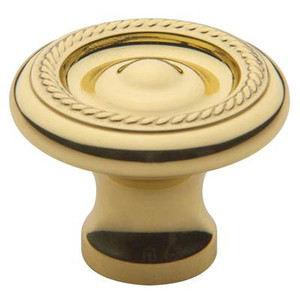 BALDWIN 4646.030.BIN ROPE CABINET KNOB 1.5"DIAMETER IN POLISHED BRASS