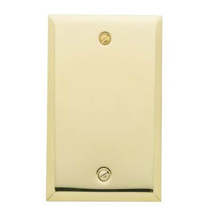 BALDWIN 4750.030.CD BEVELED EDGE SINGLE BOX COVER SWITCH PLATE IN POLISHED BRASS